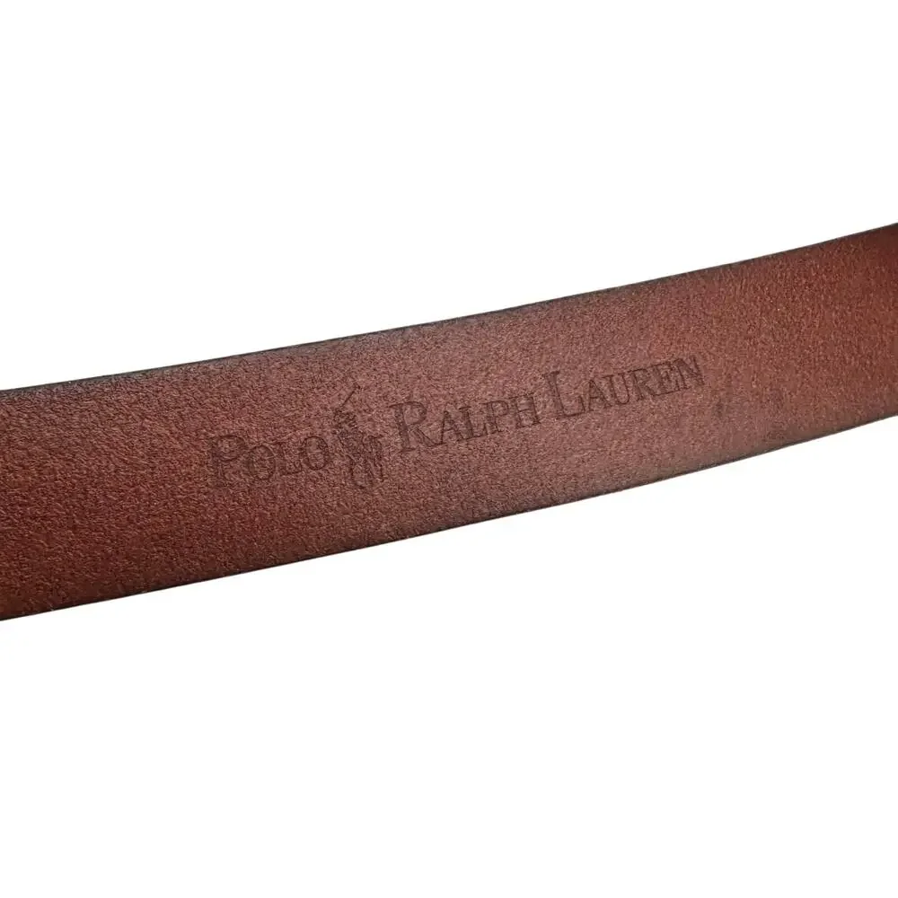 Polo Ralph Lauren | Men | Vintage Aged Thick Braided Leather Belt | Size 34